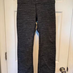 Athleta Women's Heathered black straight leg fleece pants